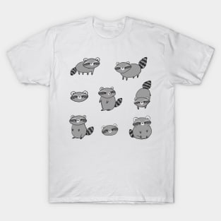 Cute raccoon pattern T-Shirt